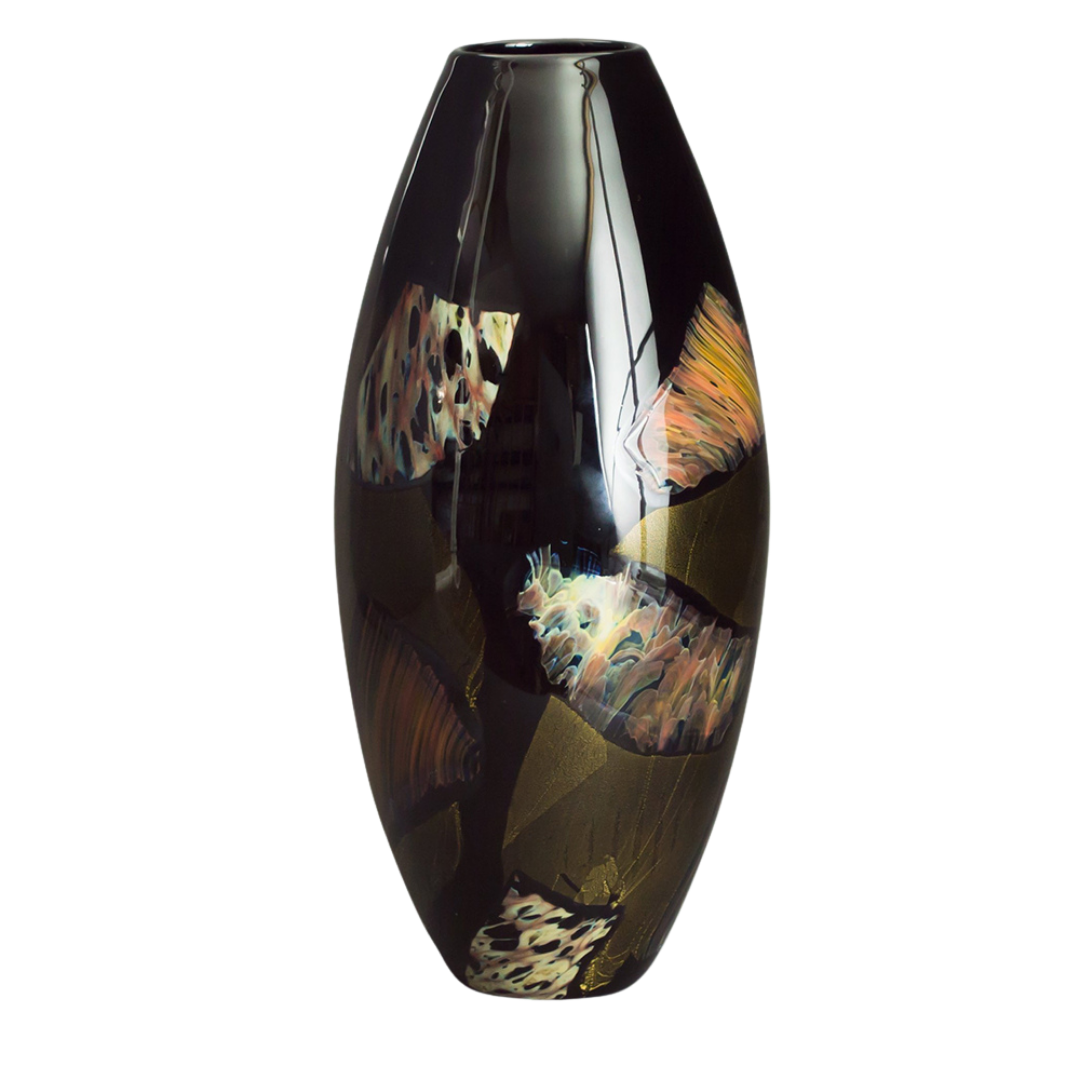 Mediterranean Classic Black Bullet Vase