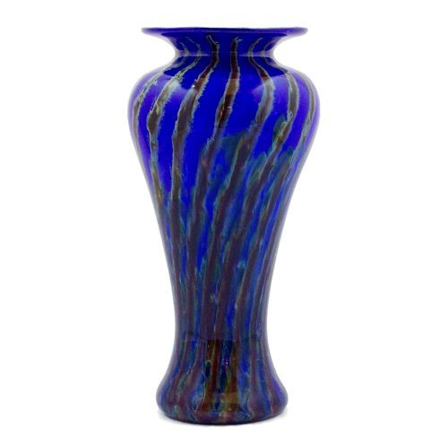 handmade colored glass vase